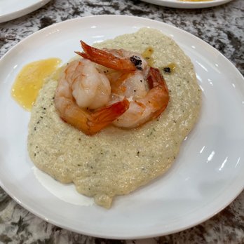 Chef Marckende Pierre - Truffle grits with butter poached shrimp - Personal Chefs Near Me