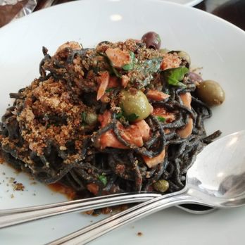 Ask For Luigi - Get this. Squid Ink Pasta. Won't be able to taste this flavour profile anywhere else. - Italian Near Me - Vancouver, British Columbia Ask For Luigi - Get this. Squid Ink Pasta. Won't be able to taste this flavour profile anywhere else. - Italian Near Me - Vancouver, British Columbia