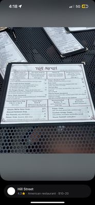 Menu photo 2 Hill Street Fish Creek, WI Menu photo 2 Hill Street Fish Creek, WI