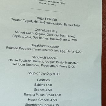 Birch & Alder - Menu - Cafes Near Me - Anchorage, Alaska