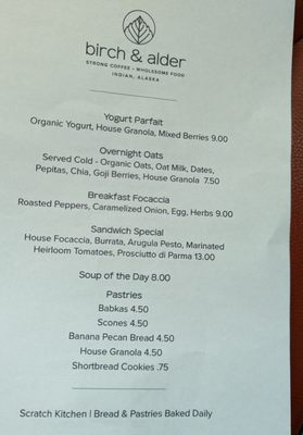 Menu photo 4 Birch & Alder Anchorage, AK