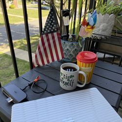 Scooter's Coffee - I do like a mug, so when I got home, I switched out the paper cup.