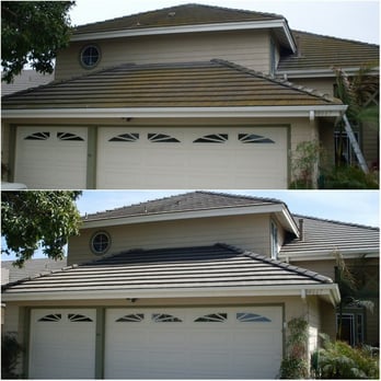 Pinnacle Pressure Washing - My before and after pic. Yellow mold on roof completely gone. Thanks pinnacle. - Pressure Washers Near Me - Elk Grove, California