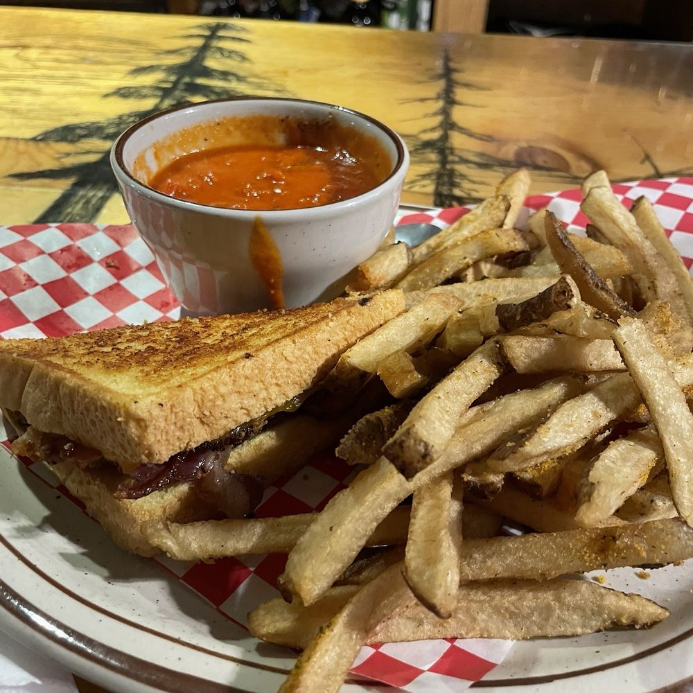Grilled cheese curd and bacon Grilled cheese curd and bacon