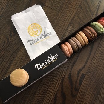 Teas'n You - Macarons (L to R): Vanilla Chai, Strawberry, Coconut Taro, Fruity Pebbles, Ferrero Rocher, Pistachio, & Red Velvet - Bubble Tea Near Me - Vienna, Virginia Teas'n You - Macarons (L to R): Vanilla Chai, Strawberry, Coconut Taro, Fruity Pebbles, Ferrero Rocher, Pistachio, & Red Velvet - Bubble Tea Near Me - Vienna, Virginia