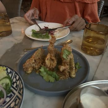 Shuka - Fried squash blossoms - outstanding! - Mediterranean Near Me - New York, New York