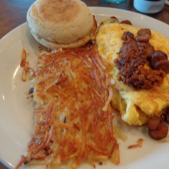 Denny's - Build Your Own Omelette ($16.49 with tax): 8/10. The hash browns were too crunchy, and I had to ask for butter, but the omelette was great. - Breakfast & Brunch Near Me - Hayward, California