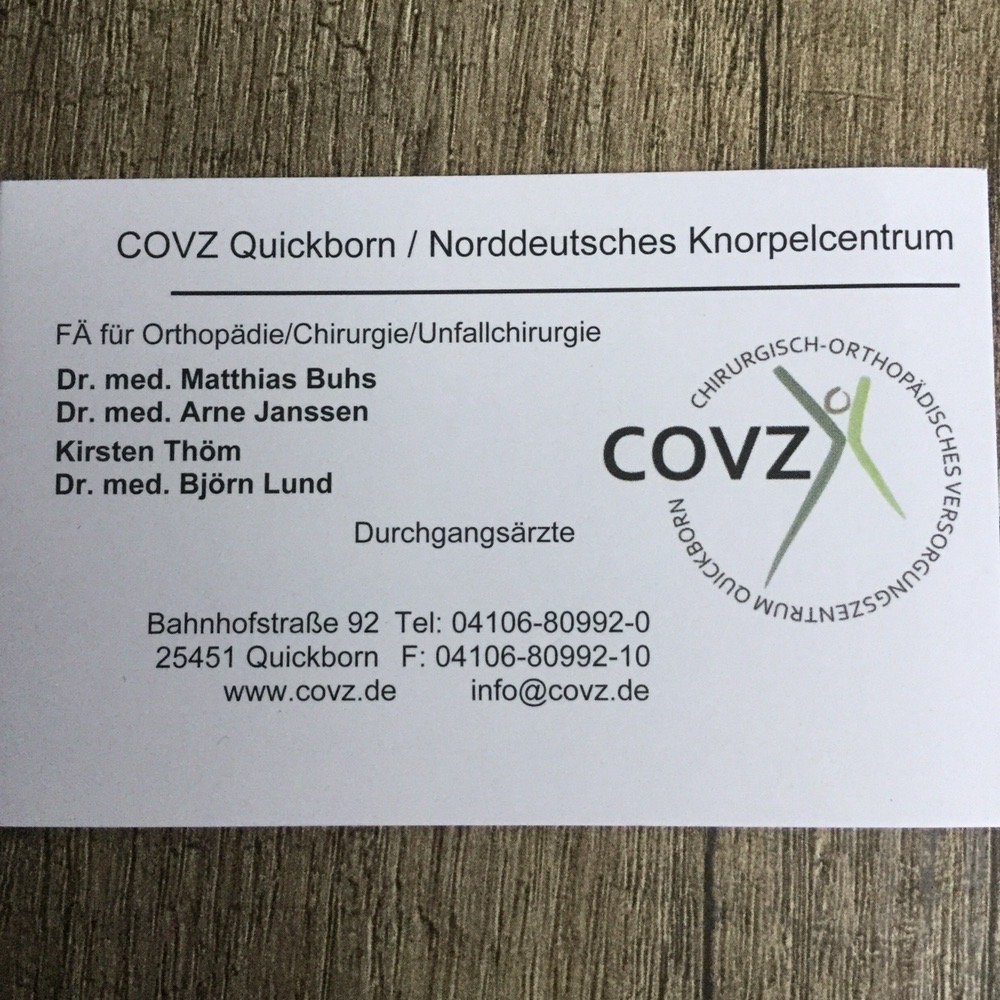 COVZ DR. MATTHIAS BUHS & DR. ARNE JANSSEN Bahnhofstr. 92, Quickborn