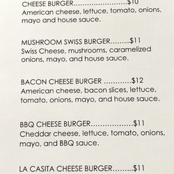 La Casita - Burger options