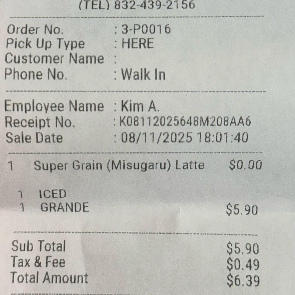 Super expensive for a drink made wrong