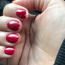 One week and this looks horrible stay away! Fake SNS MANICURES!! One week and this looks horrible stay away! Fake SNS MANICURES!!