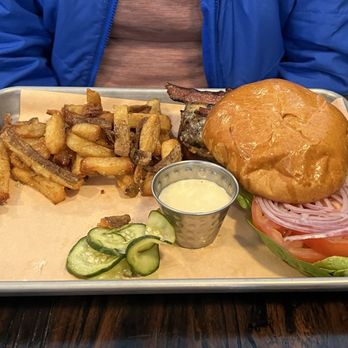 Black Ember Grill - Burger was delicious and big - Barbeque Near Me - West Dover, Vermont Black Ember Grill - Burger was delicious and big - Barbeque Near Me - West Dover, Vermont