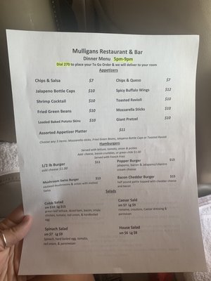 Menu photo 3 Mulligan's Restaurant and Bar Raton, NM