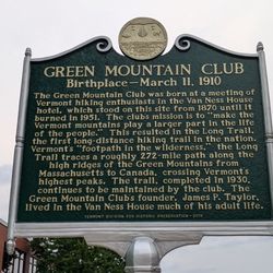 Green Mountain Club Historical Marker - Green Mountain Club Historical Marker, Burlington