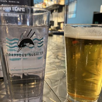 Trapper's Sushi - Sapporo draft..Cheers!! - Sushi Bars Near Me - North Bend, Washington