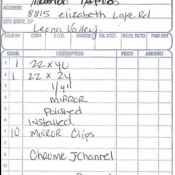 Kingsley Glass Company - Over Priced,$375,,,,the glass $150,,labor took 45 minutes,, ($225 travel and labor ) - Glass & Mirrors Near Me - Lancaster, California
