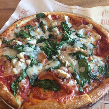 Blaze Pizza - My pizza had spinach and garlic this time - Salad Near Me - Palm Desert, California