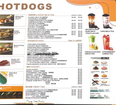 Menu photo 1 seven tea Edmond, OK