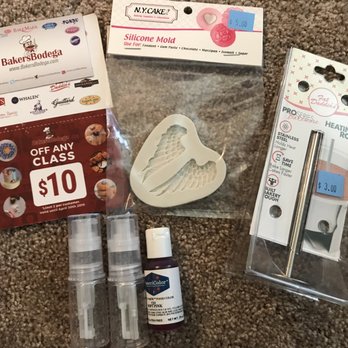 Bakers Express - A few supplies- disco dust spray bottle, fondant mold and heating rod for cakes - Bakeries Near Me - Baldwin Park, California Bakers Express - A few supplies- disco dust spray bottle, fondant mold and heating rod for cakes - Bakeries Near Me - Baldwin Park, California
