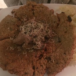 Some sort of pancake thing. It's huge. My wife ate half. Some sort of pancake thing. It's huge. My wife ate half.