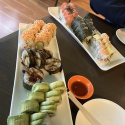 R22. Spider Roll S3. Red Dragon Roll S7. Volcano Roll S9. Crunch Shrimp Roll S15. Hawaiian Roll S18. Diablo Roll