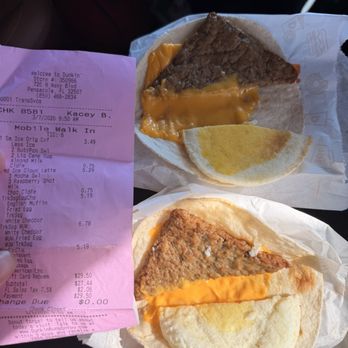 Dunkin' - Wake-Up Wrap® - Turkey Sausage Egg and Cheese with the wrong cheese - Donuts Near Me - Pensacola, Florida