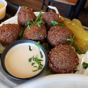 Little Aladdin Mediterranean Grill - The best falafel ever, with some tahini and pickles - Mediterranean Near Me - Storrs, Connecticut Little Aladdin Mediterranean Grill - The best falafel ever, with some tahini and pickles - Mediterranean Near Me - Storrs, Connecticut