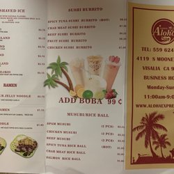 Menu page 1 of 2