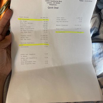 Car Lux - No gap fee but accessory fee. If they weren't shady, they money wouldn't be moving around like this. - Car Dealers Near Me - Lennox, California