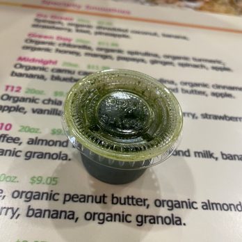 The Smoothie Room - Organic Wheatgrass shot 10/21 - Juice Bars & Smoothies Near Me - Orlando, Florida
