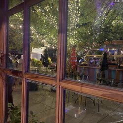 Jarvis Square Tavern - Beautiful glass-wood door and cute patio outside