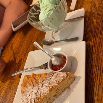 Mesobrestaurant.Com - Almond cake and pistachios icecream - Ethiopian Near Me - Montclair, New Jersey