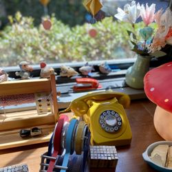 Tantrum - work station were we hand stamp and wrap your gifts