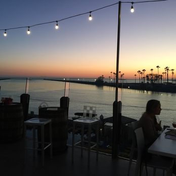 Ballast Point Brewing Long Beach - A beautiful evening view from the upper level - Breweries Near Me - Long Beach, California