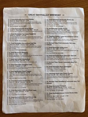Menu photo 3 Great Revivalist Brewery Clinton, IA