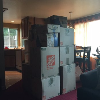 Agile Moving Services - The kitchen is packed, I didn't purge enough and didn't realize we had so much stuff! - Movers Near Me
