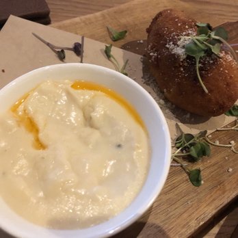 Che Figata - (one piece of the) 'nduja suppli  + fondue cheese sauce - Italian Near Me - Naperville, Illinois