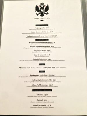 Menu photo 1 Montenegro Warsaw, MZ