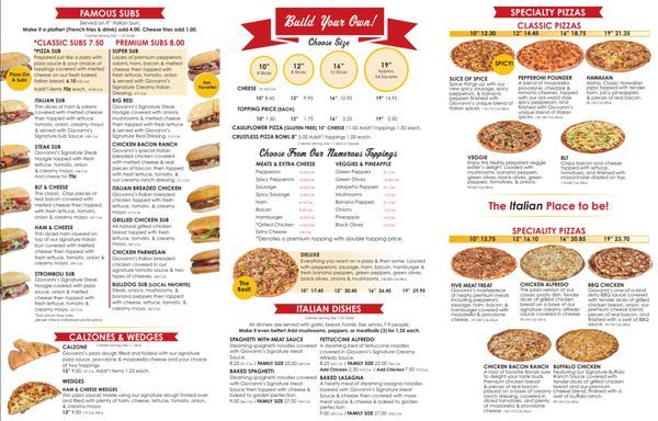 Menu photo 2 Giovanni's Pizza Louisa, KY