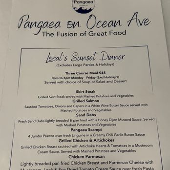 Pangaea on Ocean Ave - Menu 10-2025 - Steakhouses Near Me - Carmel, California Pangaea on Ocean Ave - Menu 10-2025 - Steakhouses Near Me - Carmel, California