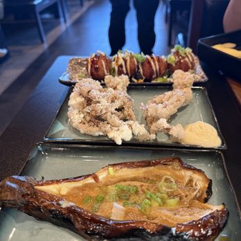 Ushiya Grill - Miso eggplant (eh), squid tempura (not bad), takoyaki (average) - Japanese Near Me - Milpitas, California Ushiya Grill - Miso eggplant (eh), squid tempura (not bad), takoyaki (average) - Japanese Near Me - Milpitas, California