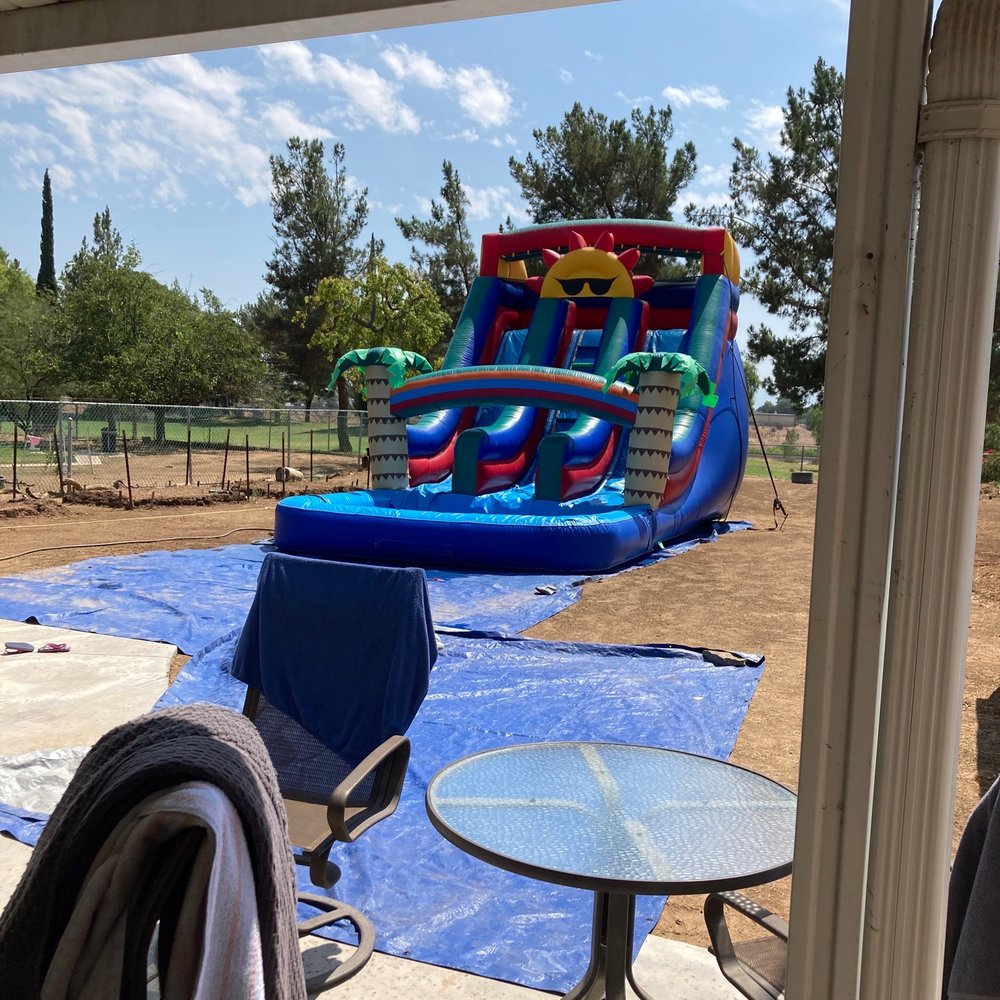 Double waterslide ! Double waterslide !