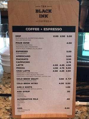 Menu photo 4 Black Ink Coffee Oregon City, OR
