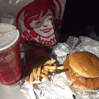 Wendy's - Asiago Ranch Chicken Sandwich with Fries and a Coke Soda - Fast Food Near Me - Houston, Texas