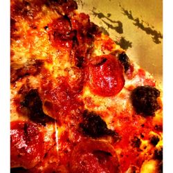 Pazza Pizza - Slice Meat Lovers Pizza @ PAZZA PIZZA. Under Sedgwick CTA Brown/Purple Station. Delivery Pickup . Pizza/Sandwiches/Salads.Cool!