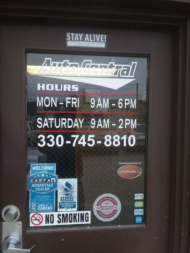 AUTO CENTRAL Updated August 2024 2381 Manchester Rd, Akron, Ohio Car Dealers Phone