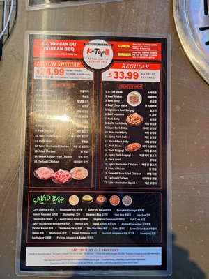 Menu photo 4 K-Top Korean BBQ Temecula, CA Menu photo 4 K-Top Korean BBQ Temecula, CA