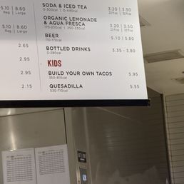 Sign showing kids meals Sign showing kids meals