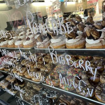 Grounds Donut House - Donuts, menus written on the glass - Coffee & Tea Near Me - Bronx, New York Grounds Donut House - Donuts, menus written on the glass - Coffee & Tea Near Me - Bronx, New York