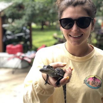 Zam's Swamp Tour - holding baby gators - Tours Near Me - Thibodaux, Louisiana